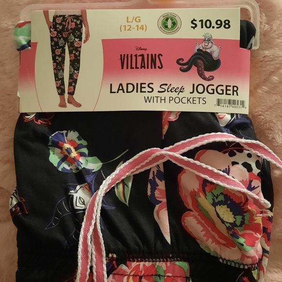 Disney Villains Ladies Sleep Jogger Pants with pockets. NWT - Picture 4 of 4